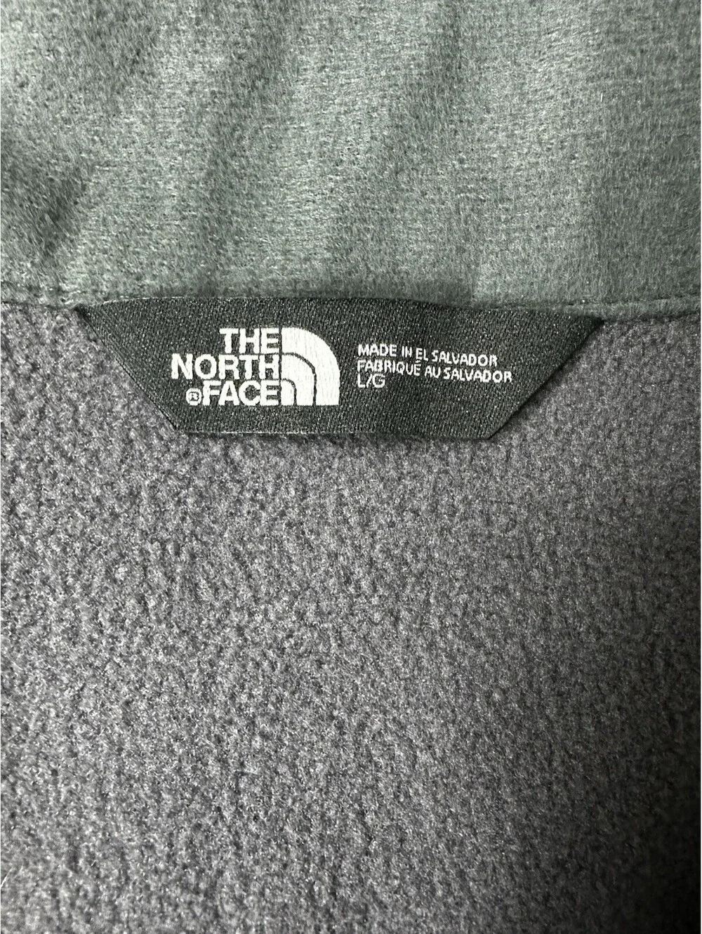The North Face 1/4 Zip Fleece Pullover Jacket Grey Mens L KB Transportation